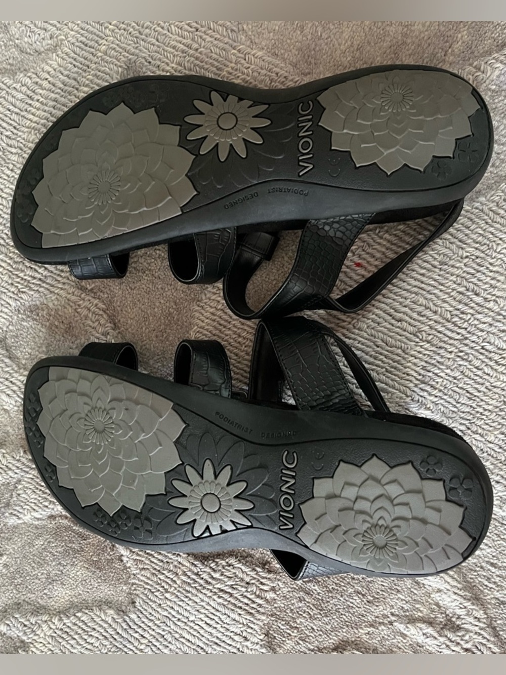 Vionic Sandals Adjustable Velcro Comfort Arch Support Amber Black Women’s 10 - Picture 7 of 9